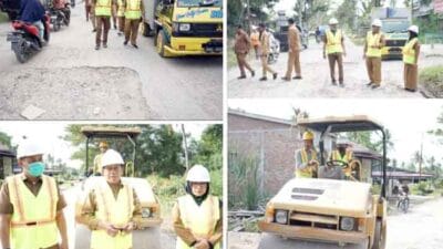 Plt Wali Kota Tanjungbalai Tinjau Pengerjaan Pemeliharaan Jalan HM Nur