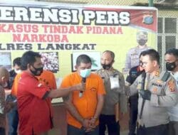 Polres Langkat Amankan Dua Kurir Sabu dengan Berat 1.157,4 gram
