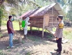 Polres Langkat Lakukan Penyemprotan Disinfektan di 15 Kecamatan
