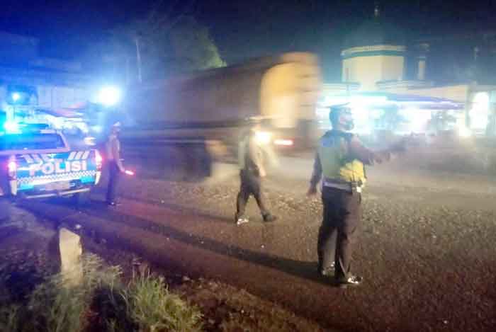 Sat Lantas Polres Langkat Laksanakan Giat Patroli Blue Light Patrol