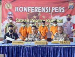 Sat Reskrim Polres Langkat Press Release 5 Pelaku Kriminal