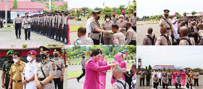Upacara Pembukaan Pendidikan Pembentukan Bintara Polri Gel-II TA 2022 SPN Hinai Poldasu