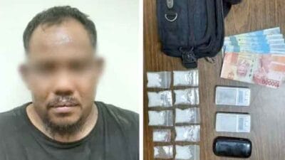 Warga Dusun III Batu VIII Desa Kebun Balok Ditangkap BNN Langkat