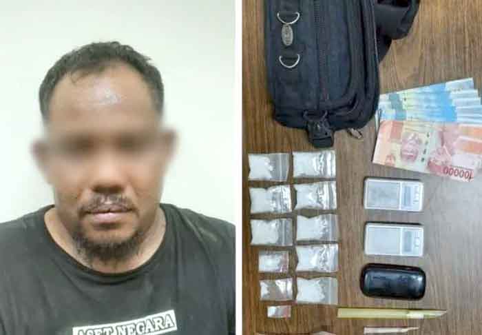 Warga Dusun III Batu VIII Desa Kebun Balok Ditangkap BNN Langkat