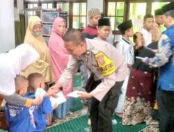 Bhabinkamtibmas Polsek Stabat Hadiri Giat Santuni Anak Yatim