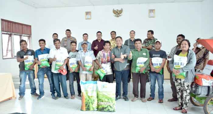 Bupati Dairi Bagikan Bibit Jagung Hibrida dan Alat Pertanian