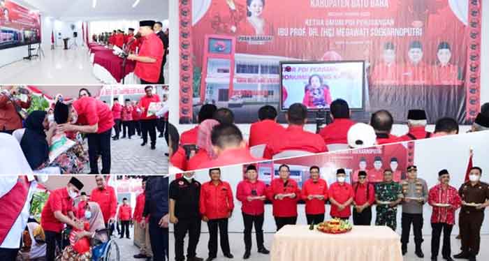 Bupati Zahir Didampingi Ketua DPP PDIP Resmikan Kantor DPC PDIP Batubara