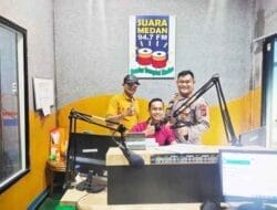 Humas Poldasu Beri Imbauan Kamtibmas dan Call Center 110 Polri di Radio Suara Medan
