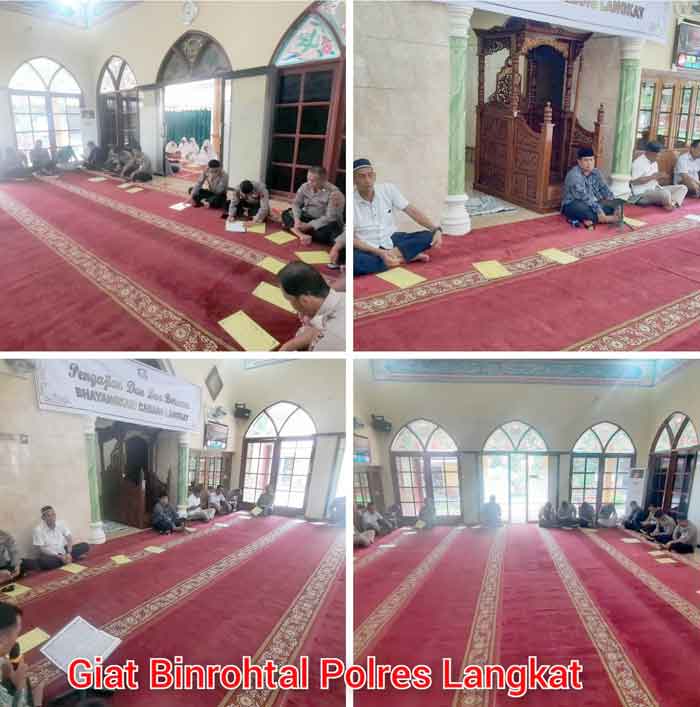 Giat Binrohtal Personel Polres Langkat