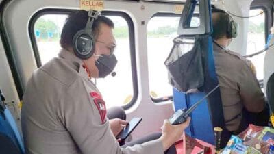 Kapolda Sumut Pantau TKP Kebakaran Hutan dari Udara