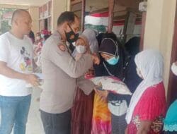 Kapolres Langkat dan Dandim Beri Bantuan Sembako Kepada Masyarakat Kurang Mampu