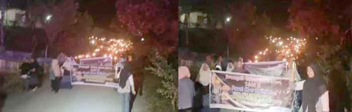 Pawai Obor Peringatan Tahun Baru Hijriah Santri TPQ Kayu Aro Semarakkan Arosuka