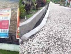 Pengerjaan Lapen Desa Tanjung Mulya Dusun V Dipertanyakan