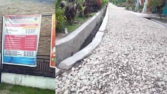 Pengerjaan Lapen Desa Tanjung Mulya Dusun V Dipertanyakan