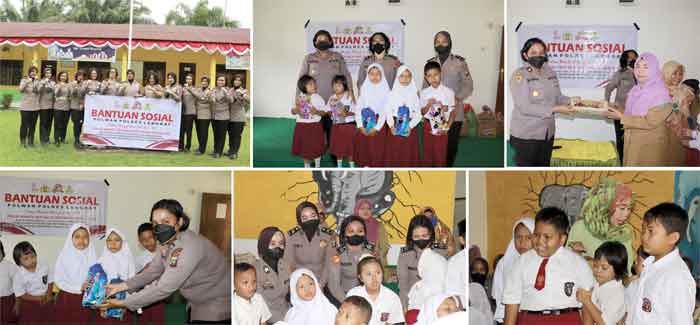 Polres Langkat Laksakan Giat Baksos Kepada Siswa/i SDLB Negeri 057704 Kwala Bingai