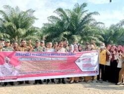 Polsek Hinai Laksanakan Giat Sosialiasi Tentang Karhutla Bersama Forkopimca