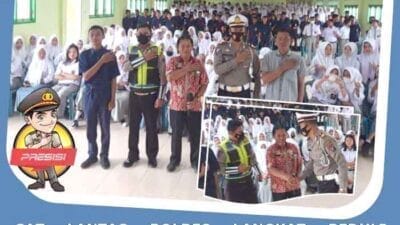 Sat Lantas Polres Langkat Binluh di SMK Harapan Stabat