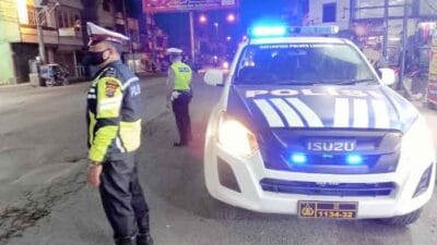 Unit Satpas Sat Lantas Polres Langkat Laksanakan Giat Patroli Blue Patrol