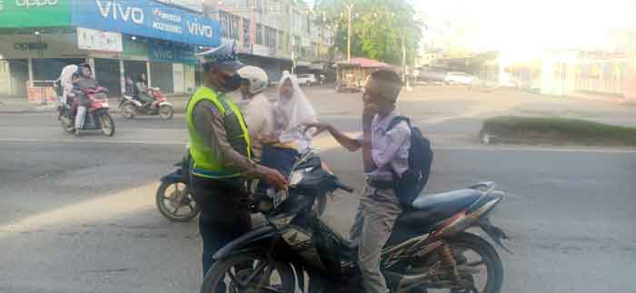 Giat Strong Point Pagi Personel Sat Lantas Polres Langkat