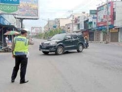 Giat Strong Point Sore Pers Sat Lantas Polres Langkat