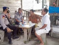 Personel Sat Pol Airud Res Langkat Sampaikan Pesan-pesan Kamtibmas