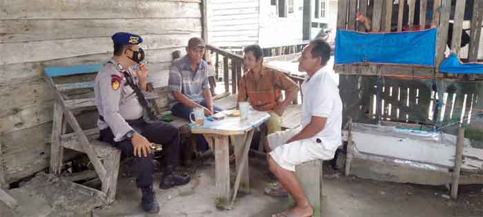 Personel Sat Pol Airud Res Langkat Sampaikan Pesan-pesan Kamtibmas