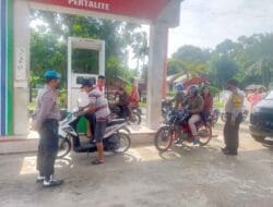 Polsek Kuala Monitoring Ketersediaan BBM di SPBU 14.207.172 Kecamatan Kuala