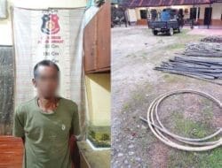 Polsek Tanjung Pura Tangkap Pelaku Pencurian Kabel Telkom