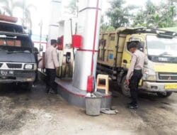 Situasi dan Stok BBM di SPBU 14.207.1112 Kelurahan Tanjung Langkat Wilkum Polsek Salapian