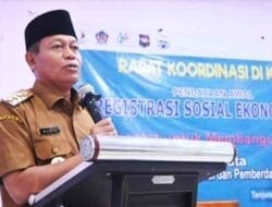 Walikota Tanjungbalai Hadiri Rakorda Pendataan Awal Regsosek Tahun 2022