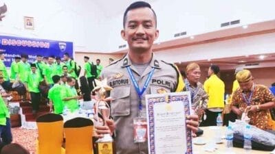 Bhabinkamtibmas Polsek Stabat Ikuti Pelaksanaan FGD di Ball Room Hotel Madani Medan