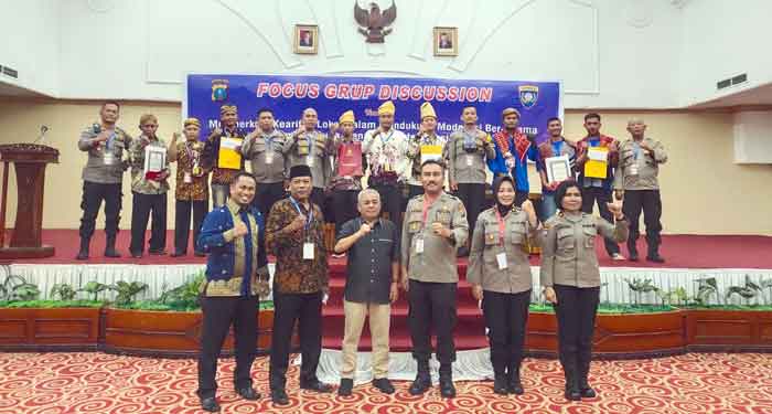 Bhabinkamtibmas Polsek Stabat Ikuti Pelaksanaan FGD di Ball Room Hotel Madani Medan