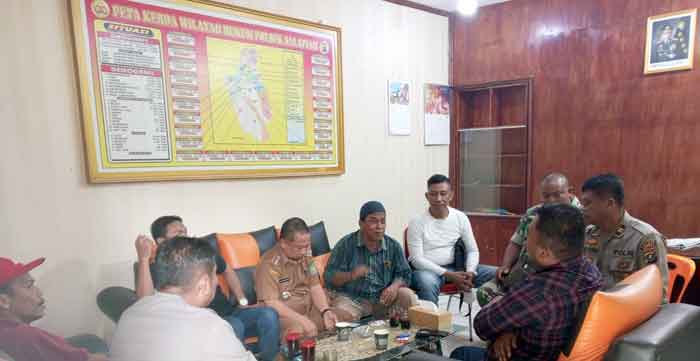 Giat Cipta Kondisi di Wilkum Polsek Salapian Bersama Unsur Muspika