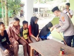 Kapolres Langkat Santuni Anak Yatim di Desa Timbang Lawan Wilkum Polsek Bahorok