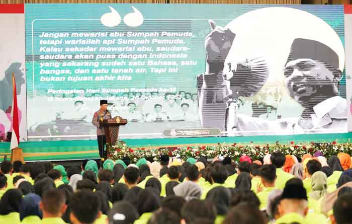 Orasi Kebangsaan Sumpah Pemuda, Kapolri: Persatuan & Kesatuan Wujudkan Indonesia Emas 2045
