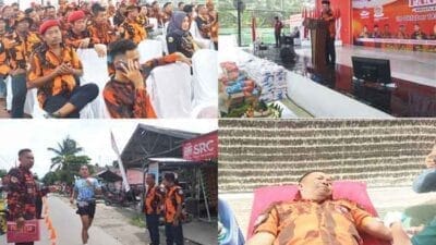Rayakan HUT Ke-63 Pemuda Pancasila, MPC PP Batubara Gelar Lari Maraton dan Donor Darah