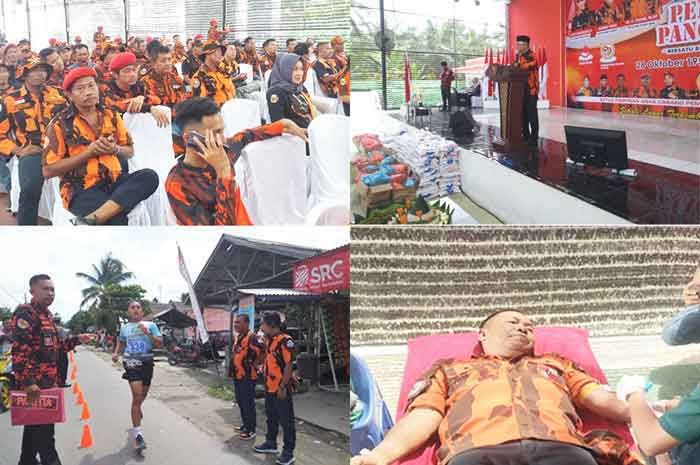 Rayakan HUT Ke-63 Pemuda Pancasila, MPC PP Batubara Gelar Lari Maraton dan Donor Darah