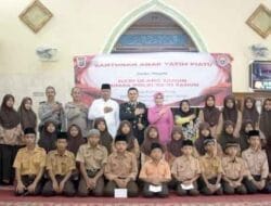 Polres Langkat Santuni Anak Yatim Piatu Sambut HUT Humas Polri Ke-71 Tahun 2022
