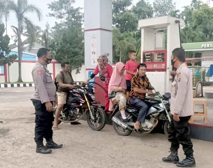 Situasi dan Stok BBM di SPBU 14.207.1112 Kelurahan Tanjung Langkat Wilkum Polsek Salapian