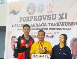 Atlet Taekwondo Pakpak Bharat Sabet Medali Perunggu di Porprovsu ke-XI Tahun 2022