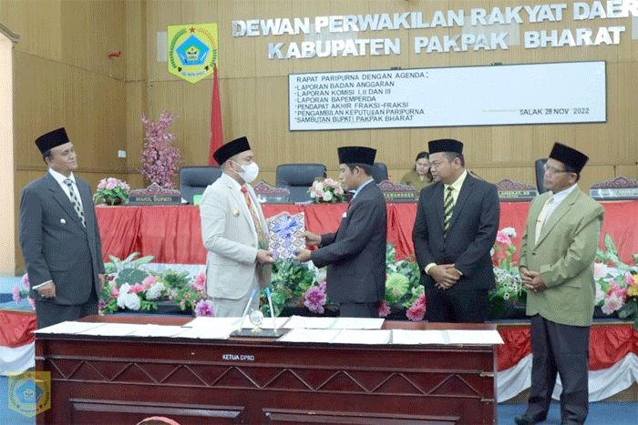 DPRD Pakpak Bharat Sahkan APBD TA 2023