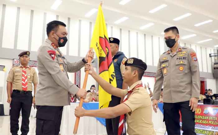 Kapoldasu Lepas Keberangkatan Duta Saka Bhayangkara Ikuti Pertikara Nasional