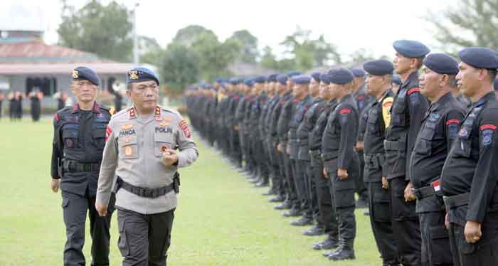 Kapoldasu Pimpin Upacara Pemberangkatan Satgas Pengamanan Operasi Puri Agung KTT G20