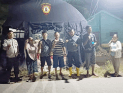 Kapolsek Tanjung Pura Bersama Personel Cek Posko Bencana Banjir