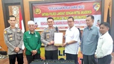 MoU Polres Langkat dengan Mitra Akademisi STAIS Medan