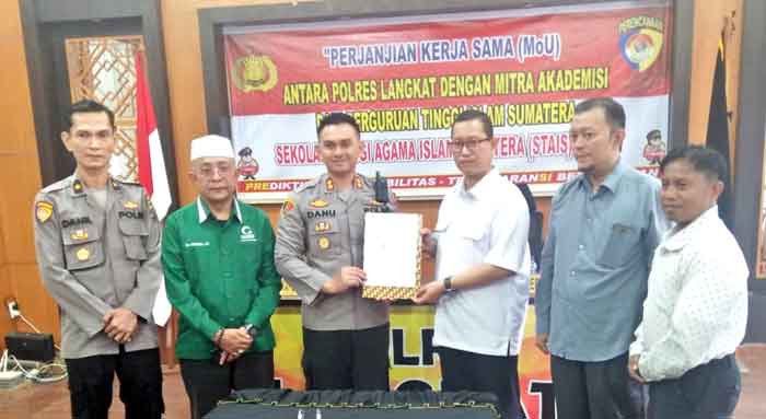 MoU Polres Langkat dengan Mitra Akademisi STAIS Medan