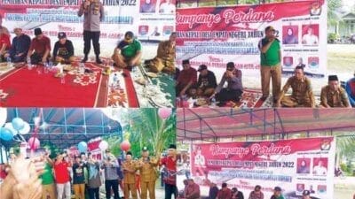 Kapolsek Lima Puluh Pastikan Pengamanan Kampaye Visi/Misi Cakades Empat Negri dan Deklarasi Damai