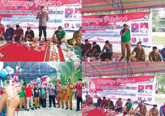 Kapolsek Lima Puluh Pastikan Pengamanan Kampaye Visi/Misi Cakades Empat Negri dan Deklarasi Damai
