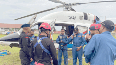 Polri Sisir Lokasi Desa yang Terisolir Pakai Helikopter dan Drone