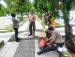 Polsek Medan Timur Korve di Taman Makam Pahlawan